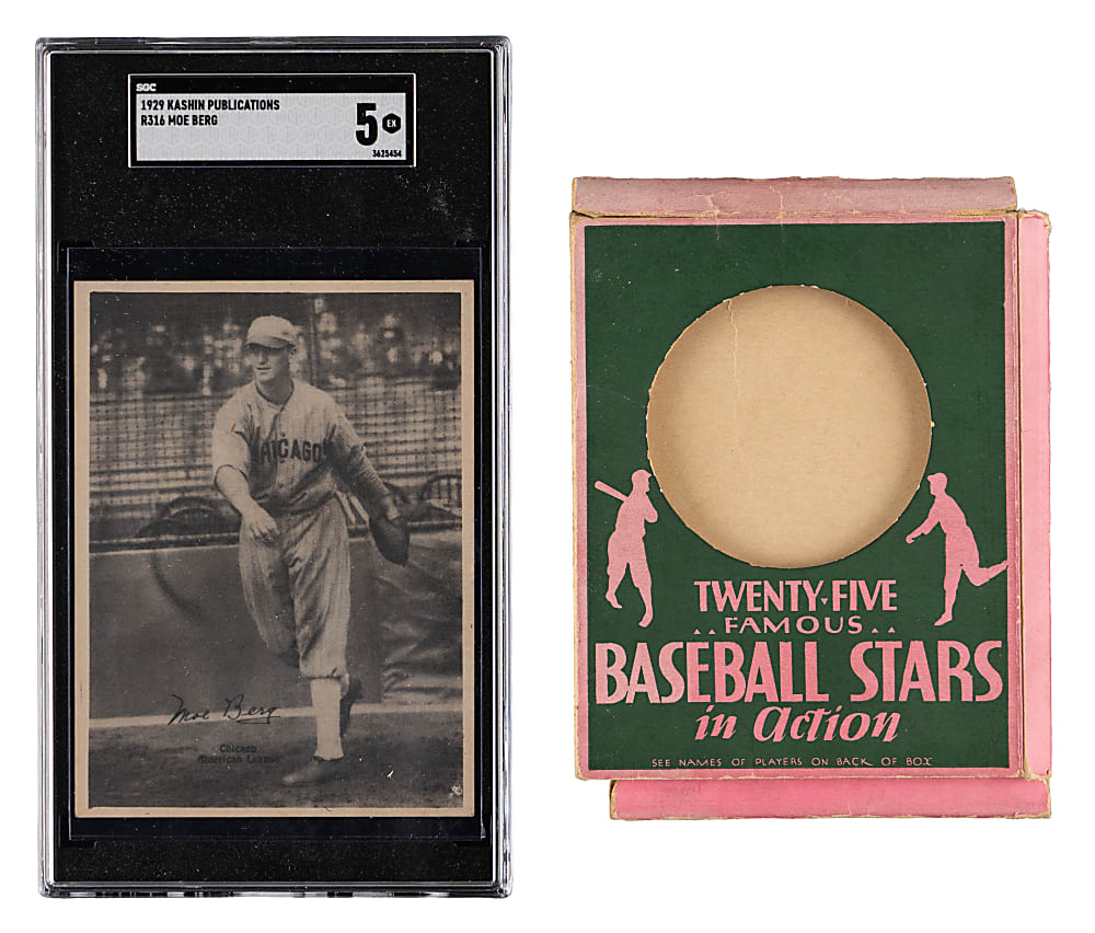 1929 R316 Kashin Publications Moe Berg SGC EX 5 Plus Original Box