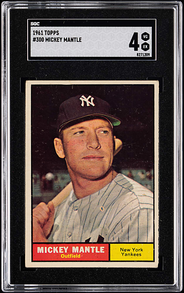 1961 Topps #300 Mickey Mantle SGC VG/EX 4