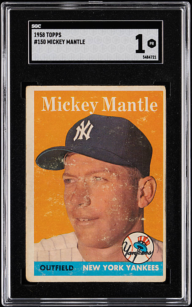 1958 Topps #150 Mickey Mantle SGC POOR 1