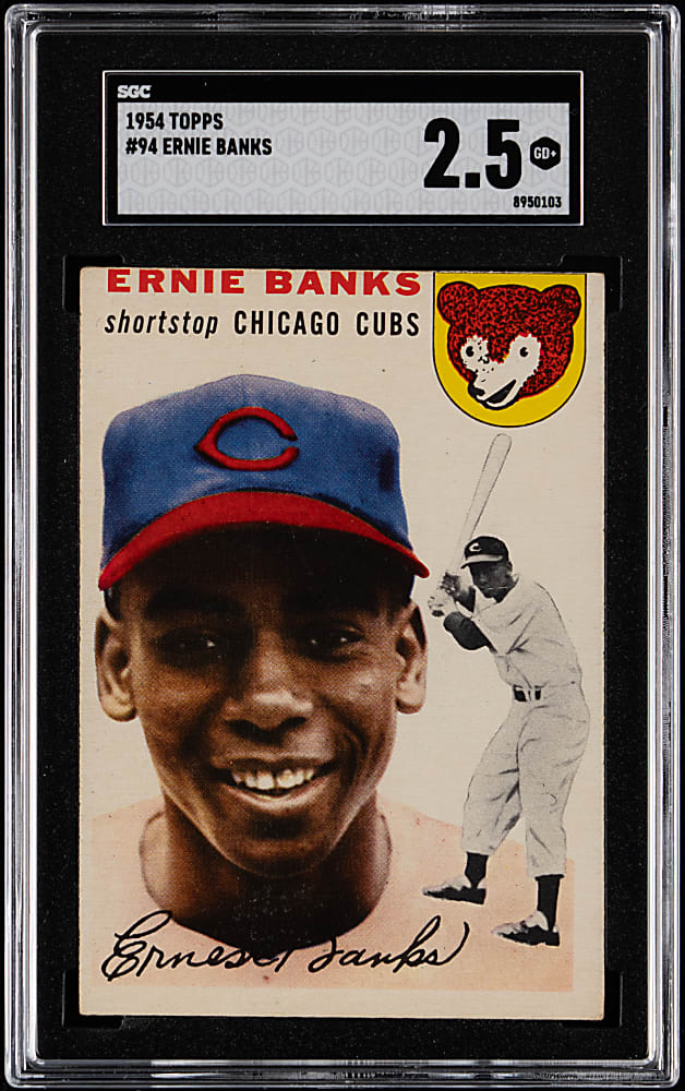 1954 Topps #94 Ernie Banks Rookie SGC GOOD+ 2.5