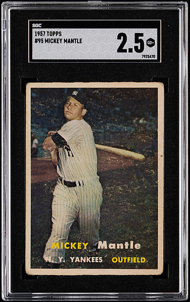 1957 Topps #95 Mickey Mantle SGC GOOD+ 2.5