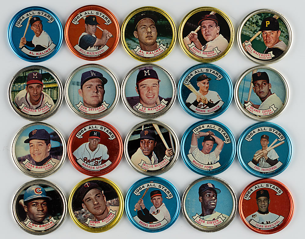 1964 Topps Coins Complete Set (165) with Both Mickey Mantle All-Star Variations