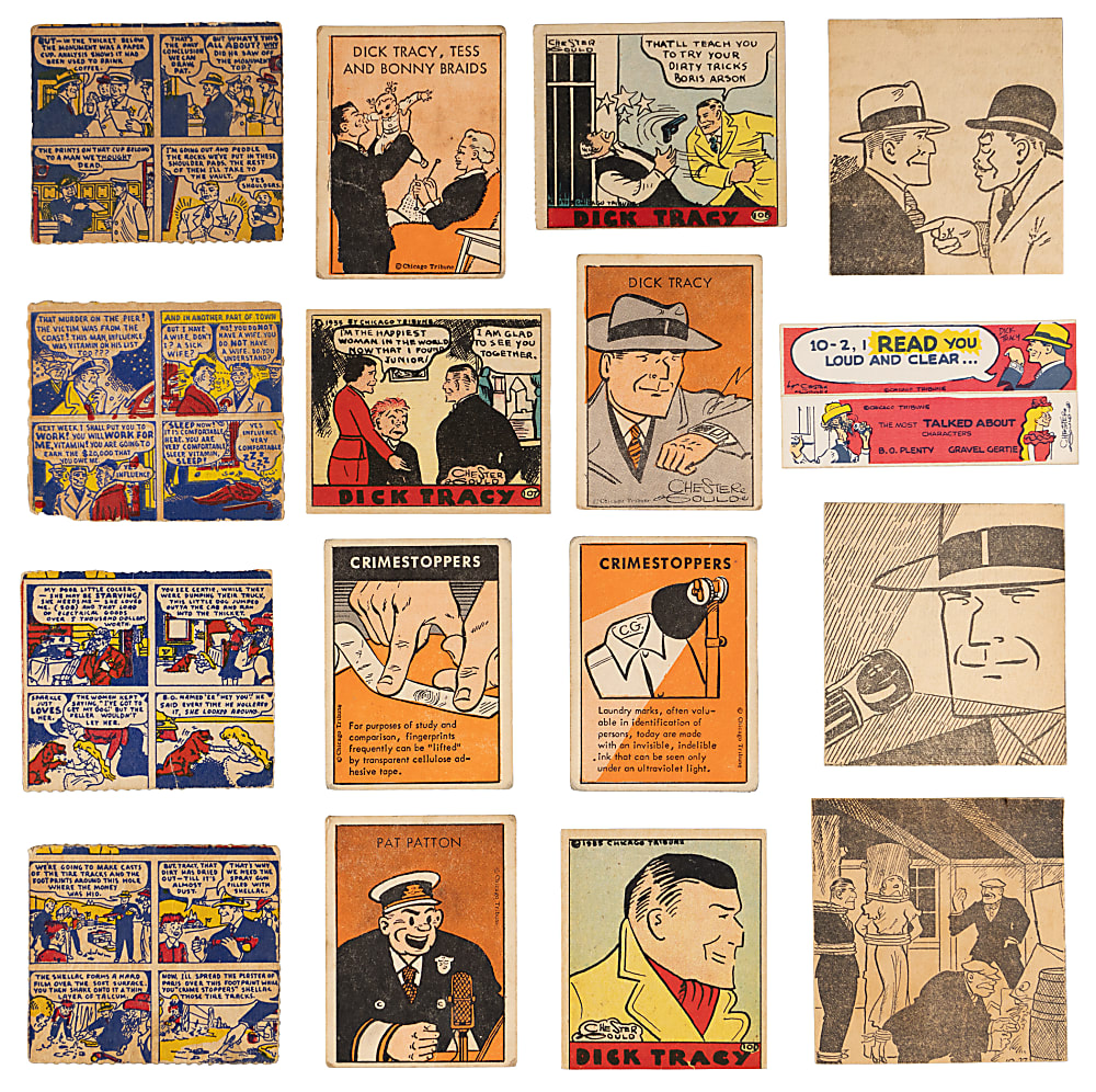 1930s-1960s Dick Tracy Collection (35+) with 1935 Chicago Tribute Cartoon Comics Subset