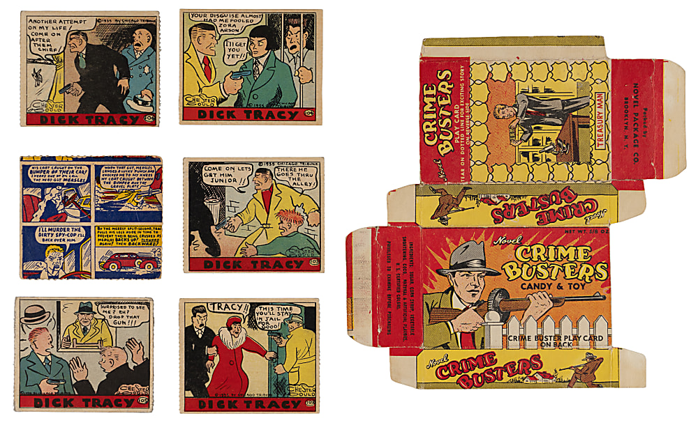 1930s-1960s Dick Tracy Collection (35+) with 1935 Chicago Tribute Cartoon Comics Subset