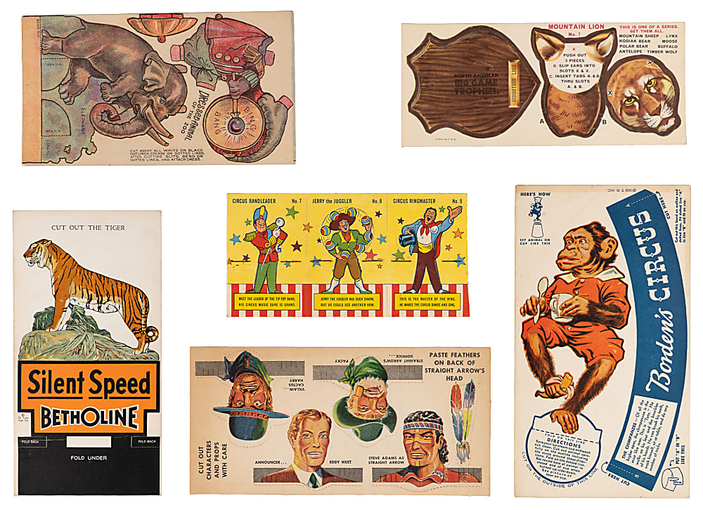 1920s-1950s Non-Sport Cut-Out, Pop-Out & Die-Cut Collection (50+) with Sets