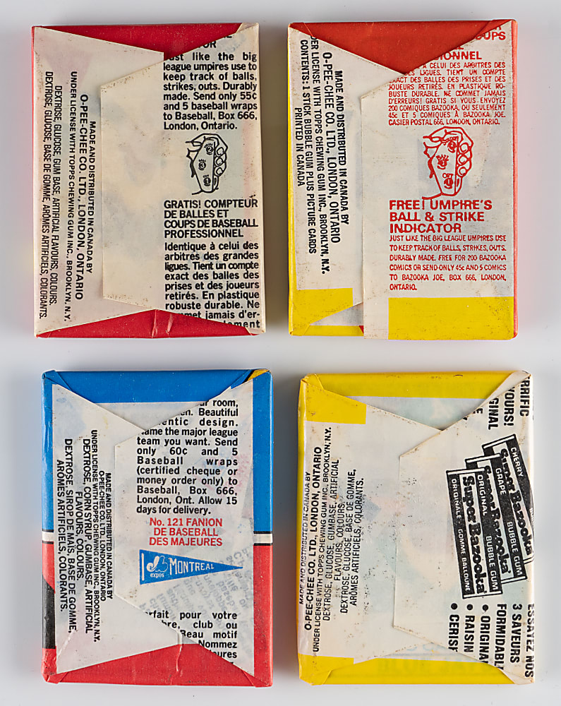 1973-1988 O-Pee-Chee Unopened Wax Packs (16) with (4) 1973-1979