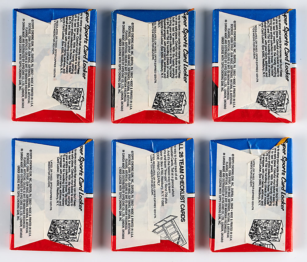 1977 Topps Unopened Wax Packs (6)