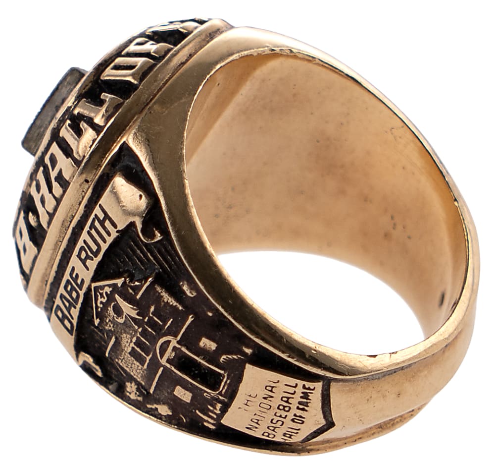 1936 Babe Ruth Hall of Fame Induction 10K Gold Commemorative Ring - Jeweler LOA