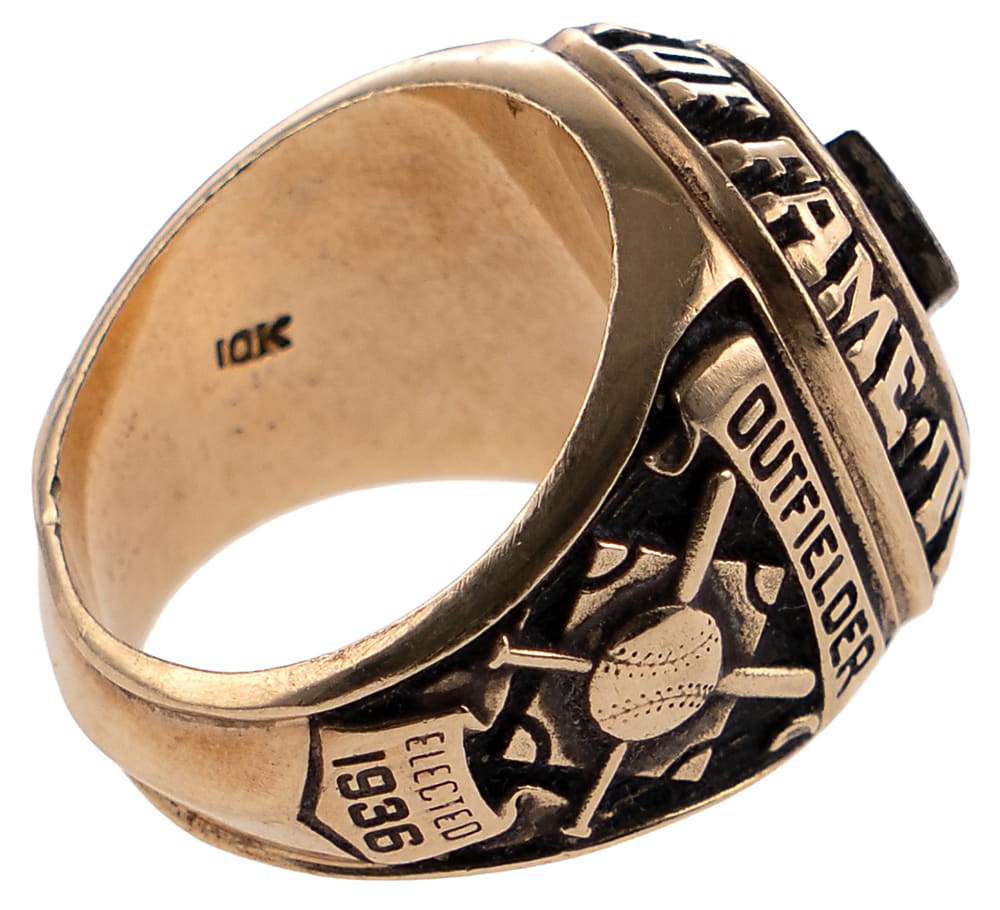 1936 Babe Ruth Hall of Fame Induction 10K Gold Commemorative Ring - Jeweler LOA