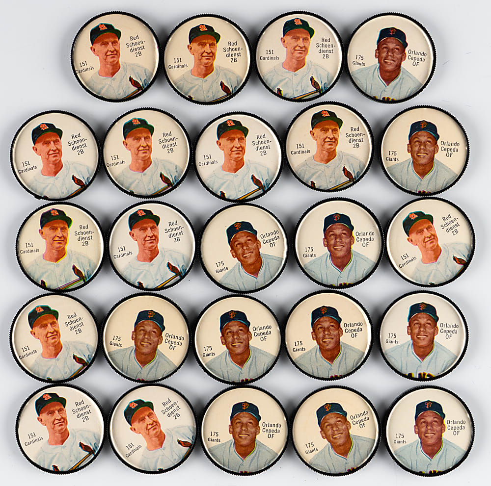 1962 Salada-Junket Baseball Coins Hoard (900+) with (100+) Hall of Famers, Stars & Variations