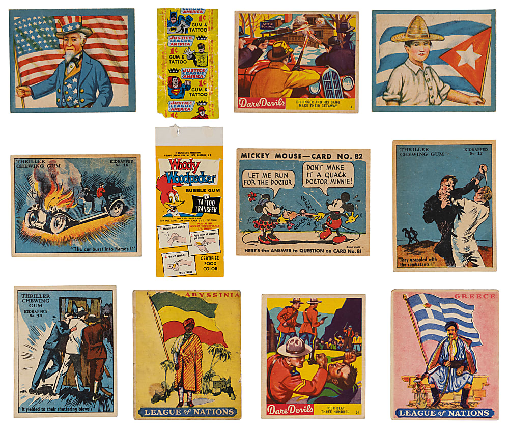 1930s-1970s Non-Sport Gum Card Collection (225+) with Tough Types & Complete Sets