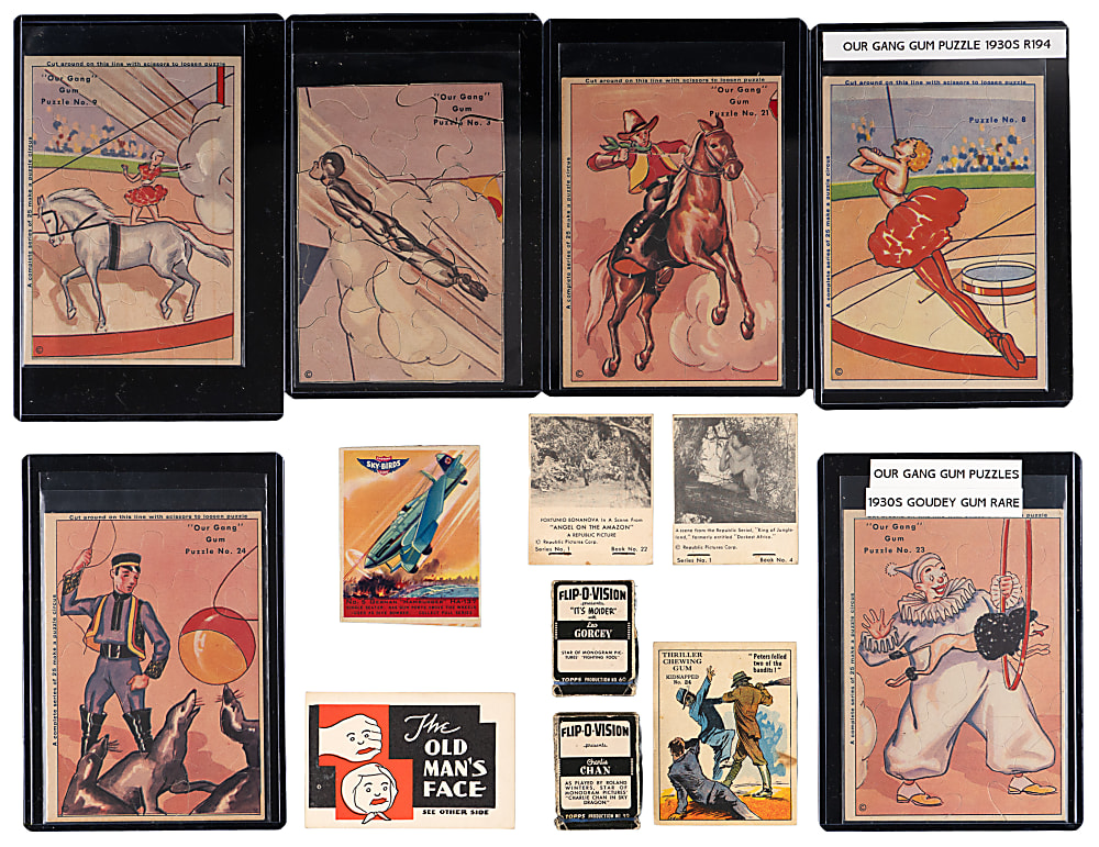 1930s-1970s Non-Sport Gum Card Collection (225+) with Tough Types & Complete Sets