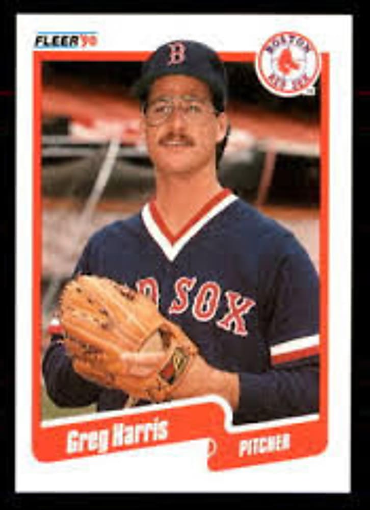 1990s Greg A. Harris Signed Pro-Model Ambidextrous Mizuno Glove as Pictured in 1990 Fleer Update Set