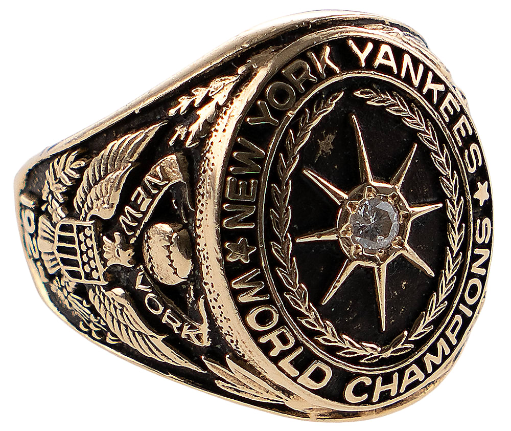 1927 Lou Gehrig New York Yankees World Champions 14KT Gold Commemorative Ring - Jeweler LOA