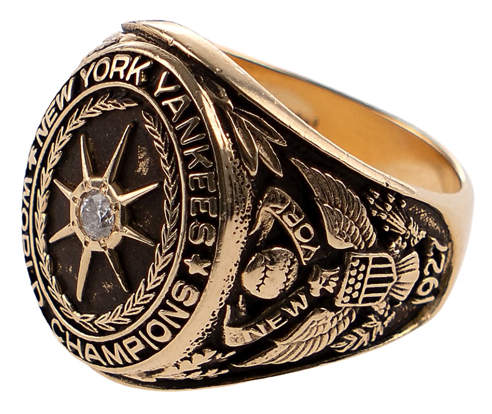 1927 Tony Lazzeri New York Yankees World Champions 14KT Gold Commemorative Ring - Jeweler LOA