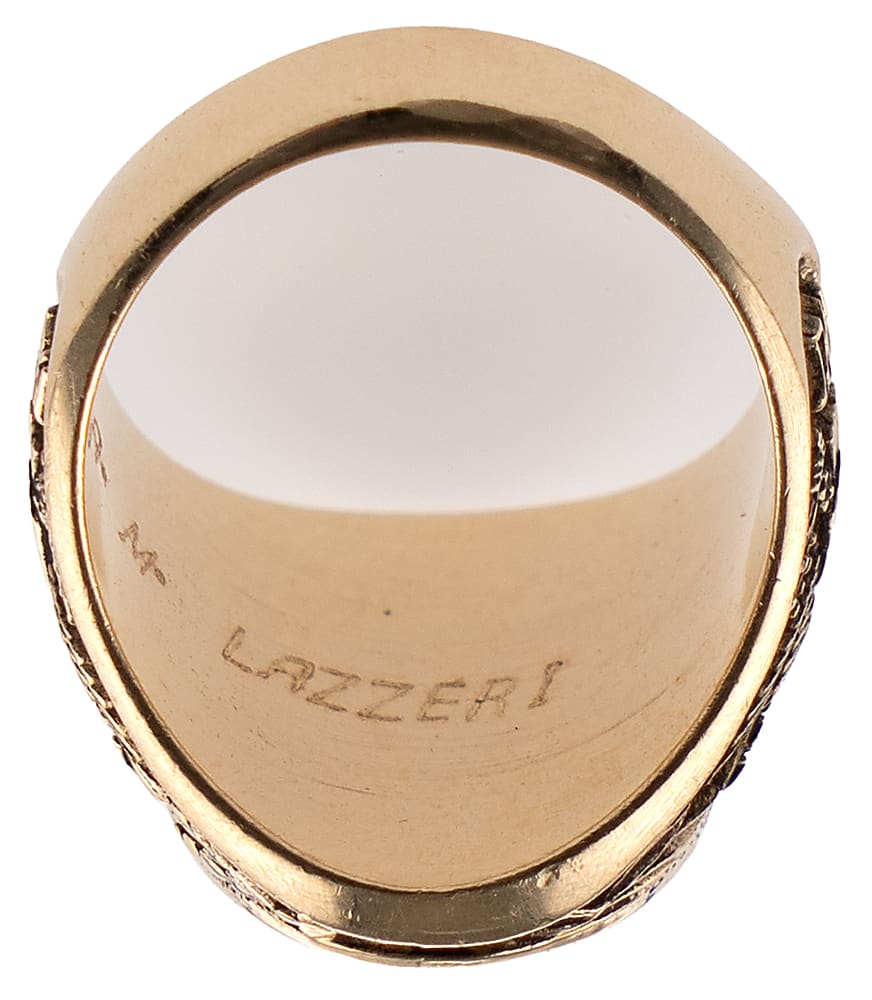 1927 Tony Lazzeri New York Yankees World Champions 14KT Gold Commemorative Ring - Jeweler LOA