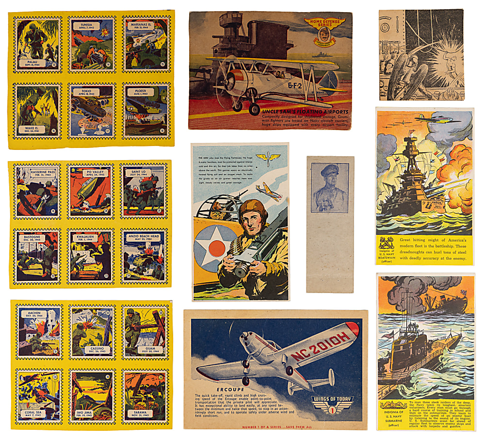 1920s-1960s Military & Space Themed Non-Sport Collection (65+) with Tough Types