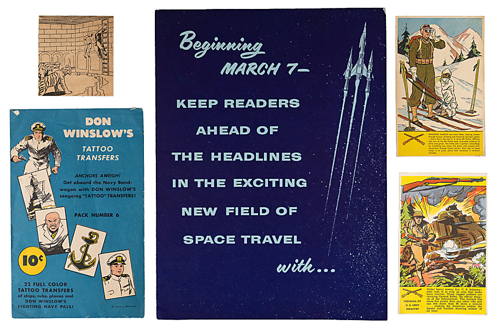 1920s-1960s Military & Space Themed Non-Sport Collection (65+) with Tough Types