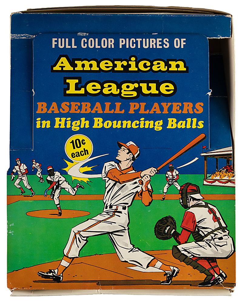 1970 Chemtoy SuperBall Partial Box (47) with (7) Hall of Famers Including (2) Roberto Clemente & Tom Seaver