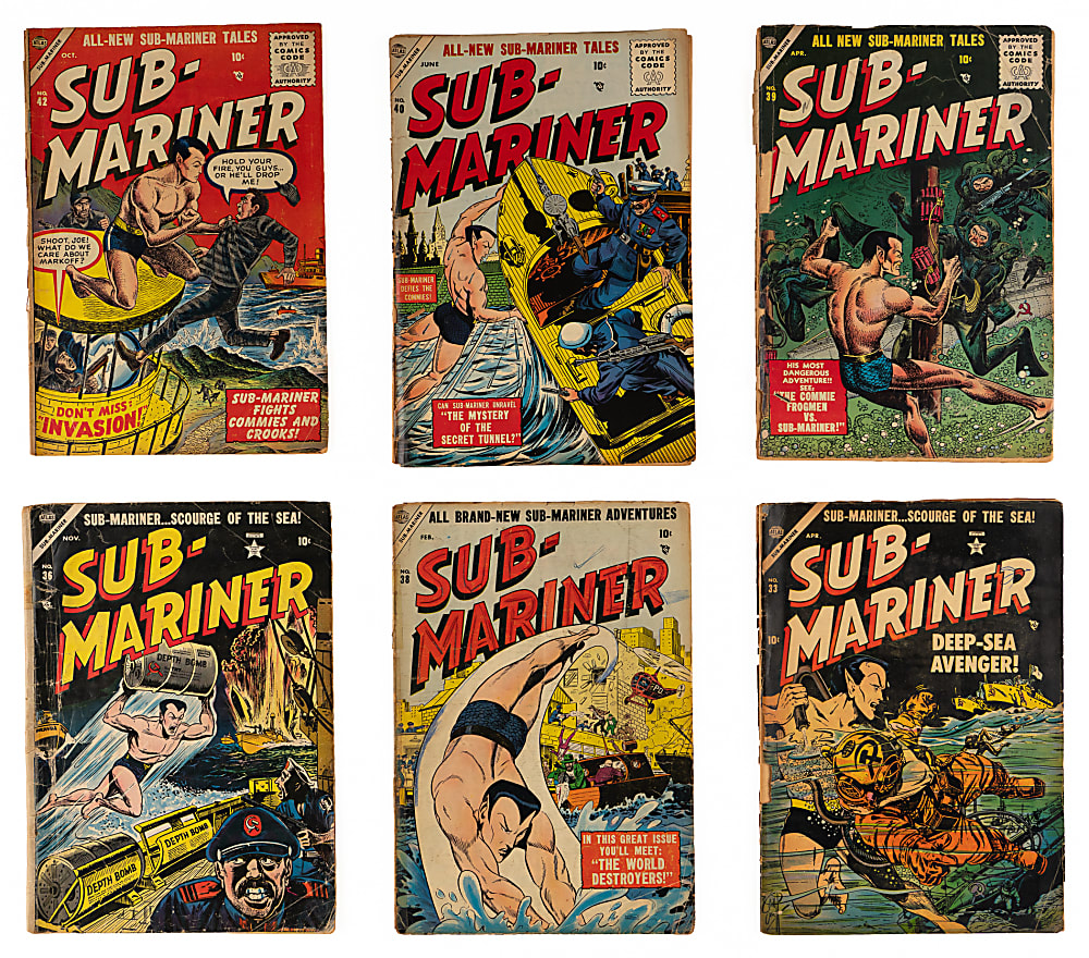 1954-1969 Atlas/Marvel Sub-Mariner Comic Books (12)