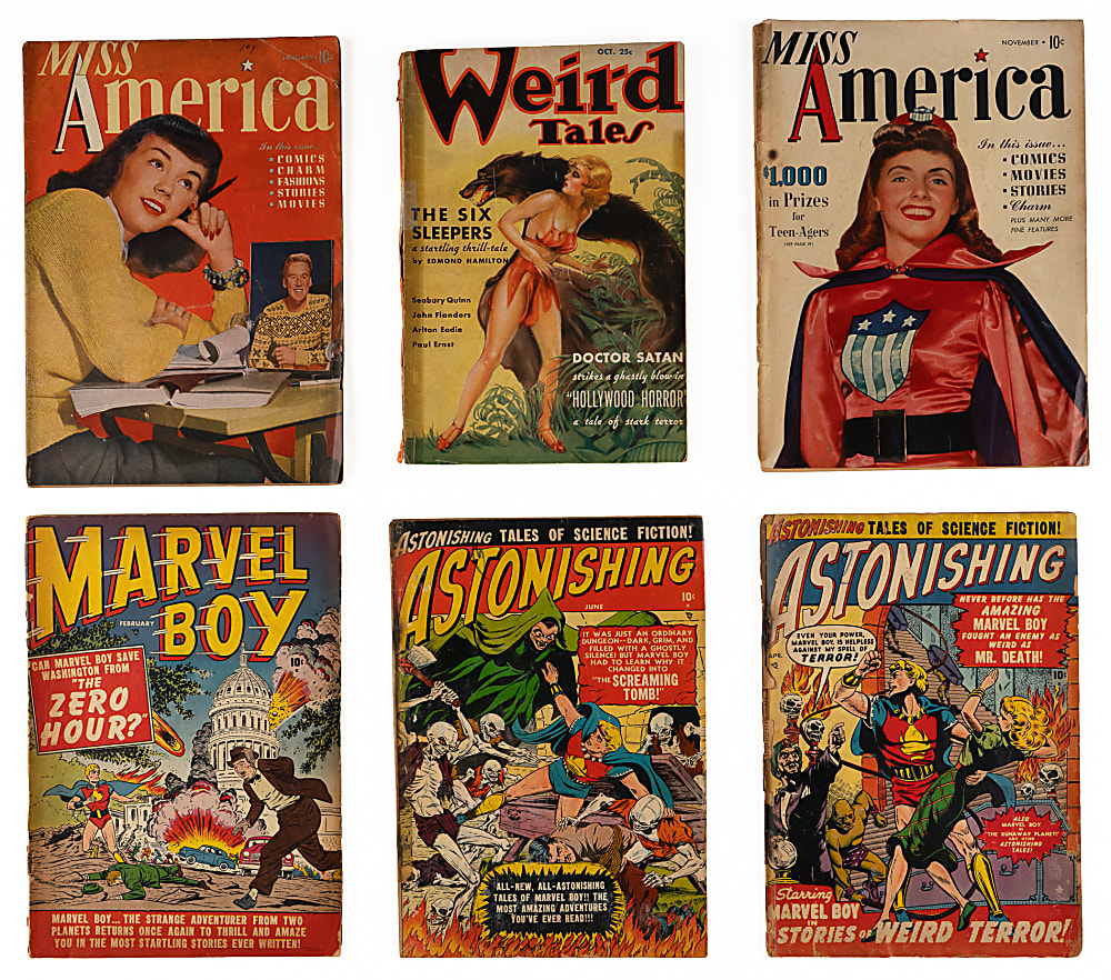 1935-1951 Golden Age Comic Book/Pulp Magazine Collection (11) with Marvel Boy
