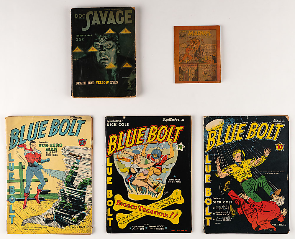 1935-1951 Golden Age Comic Book/Pulp Magazine Collection (11) with Marvel Boy