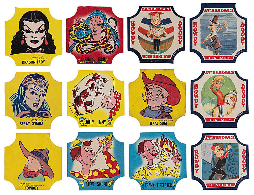 1950s Non-Sport Bread Label Complete Set Trio with (2) Albums – (98 Total Labels)