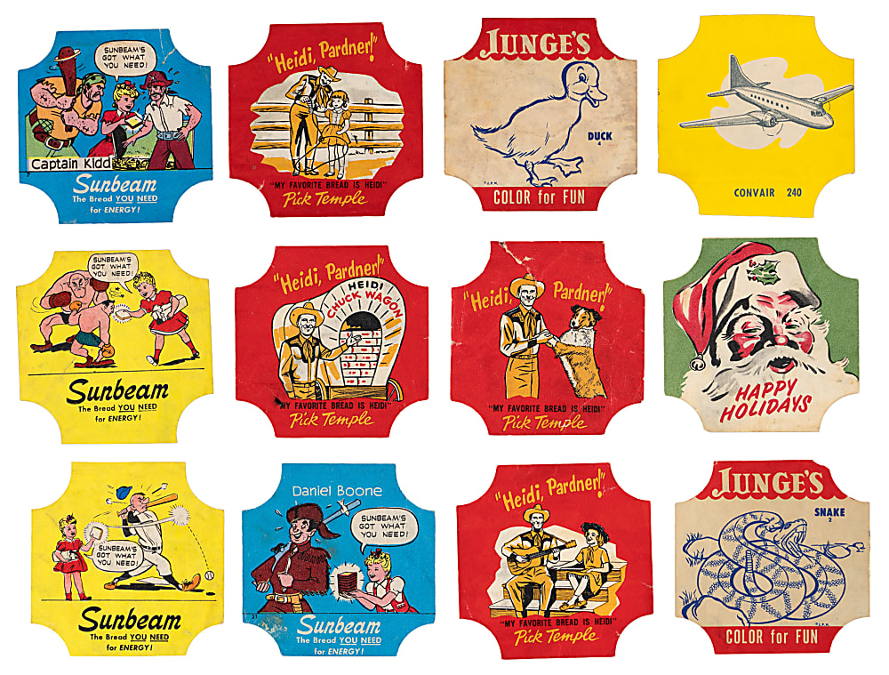1950s Non-Sport Bread Label Collection (200+) from Several Issues