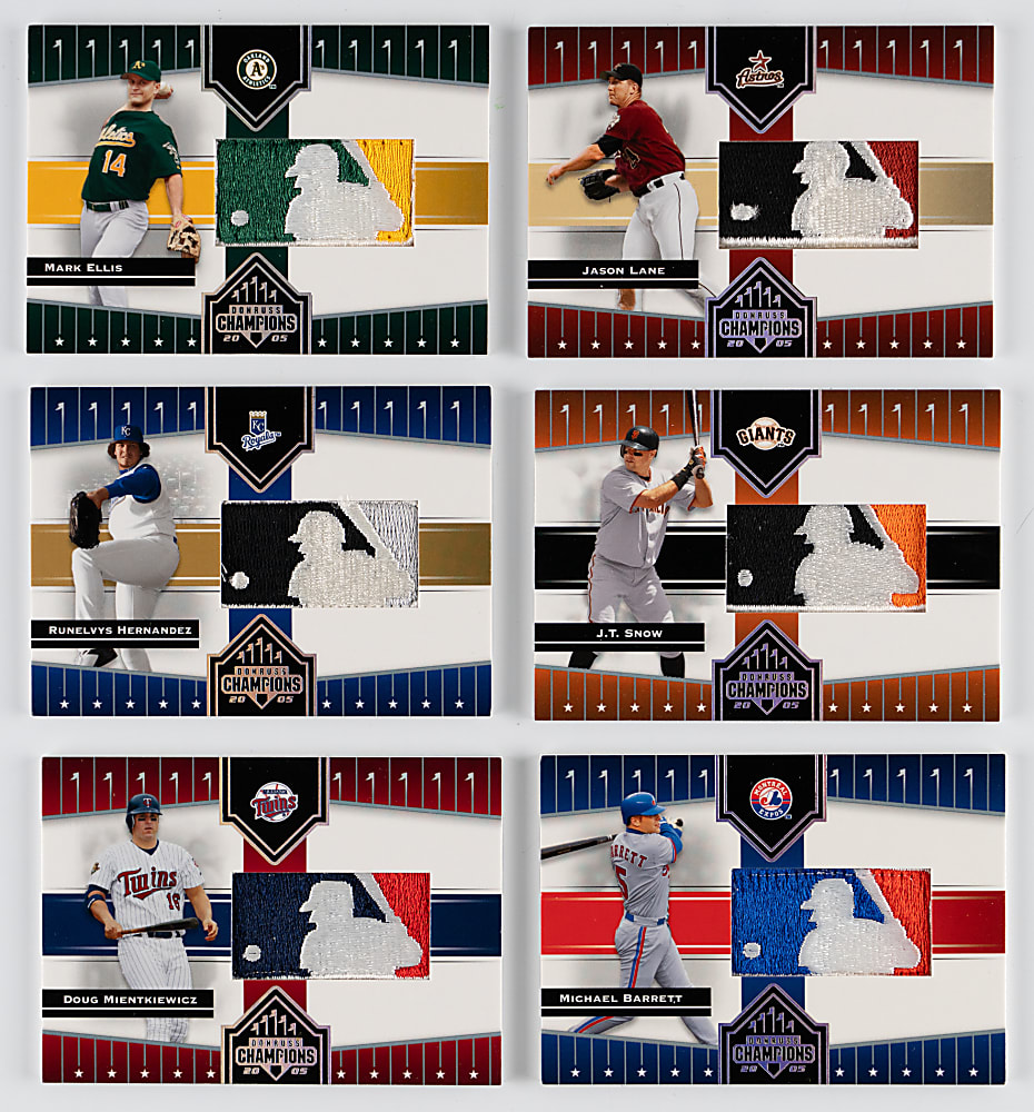 2005 Donruss Champions MLB Logoman Patch Collection (6) with (3) #1/1