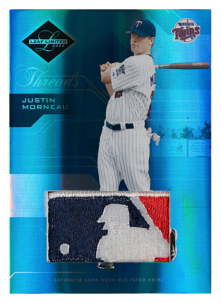 2005 Leaf Limited #80 Justin Morneau MLB Logoman Patch #1/1