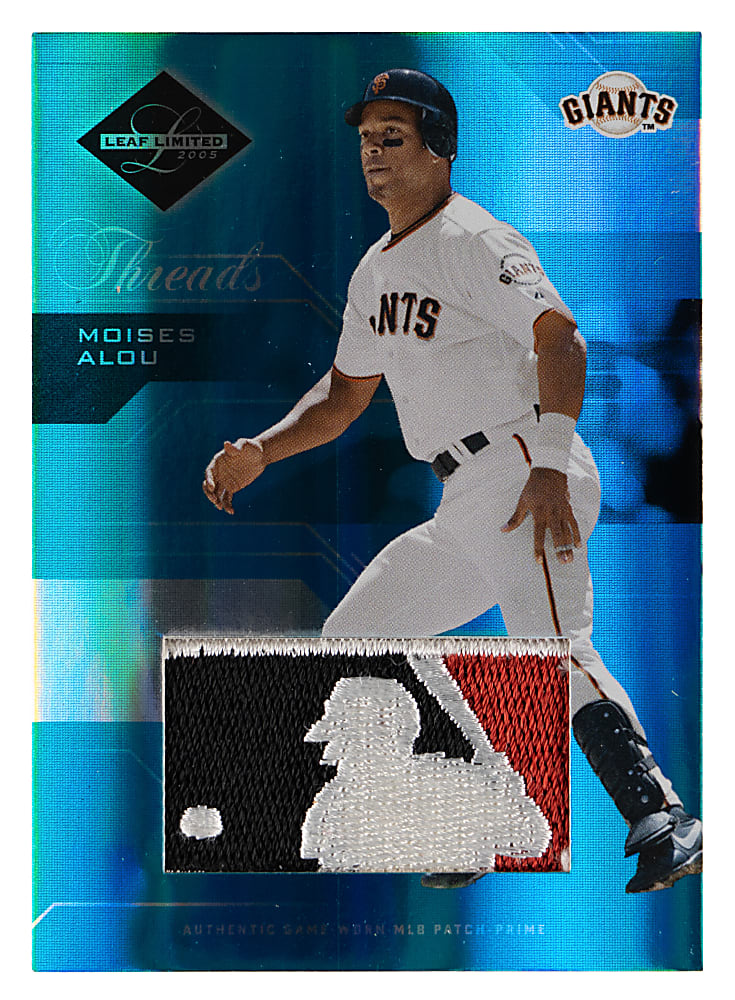 2005 Leaf Limited #54 Moises Alou MLB Logoman Patch #1/1