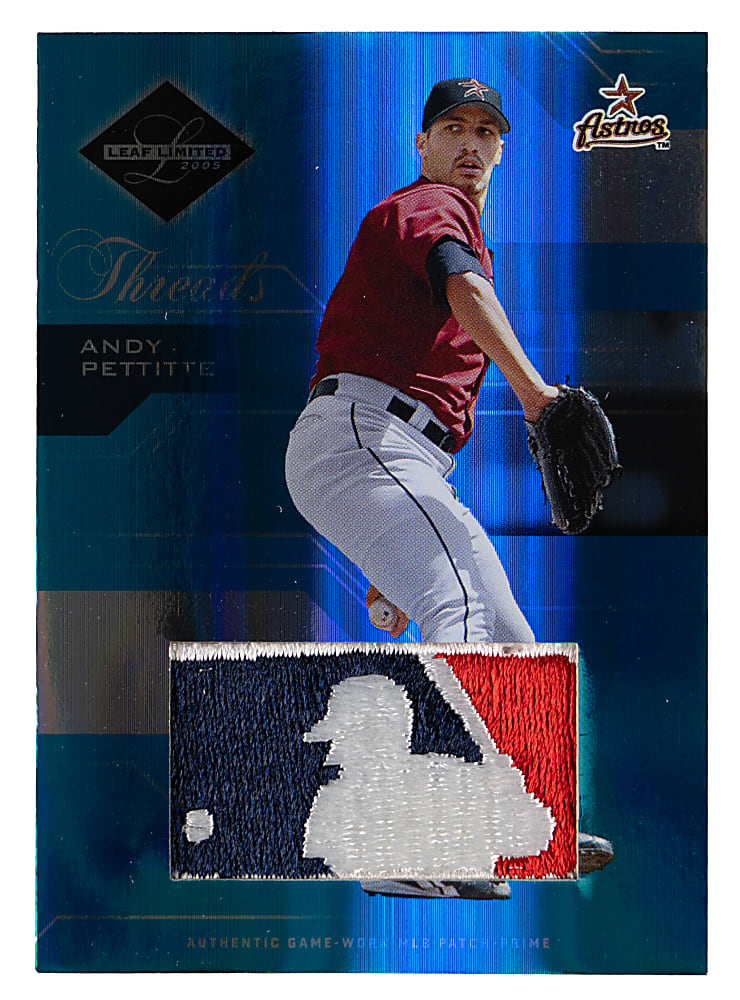 2005 Leaf Limited #103 Andy Pettitte MLB Logoman Patch #1/1