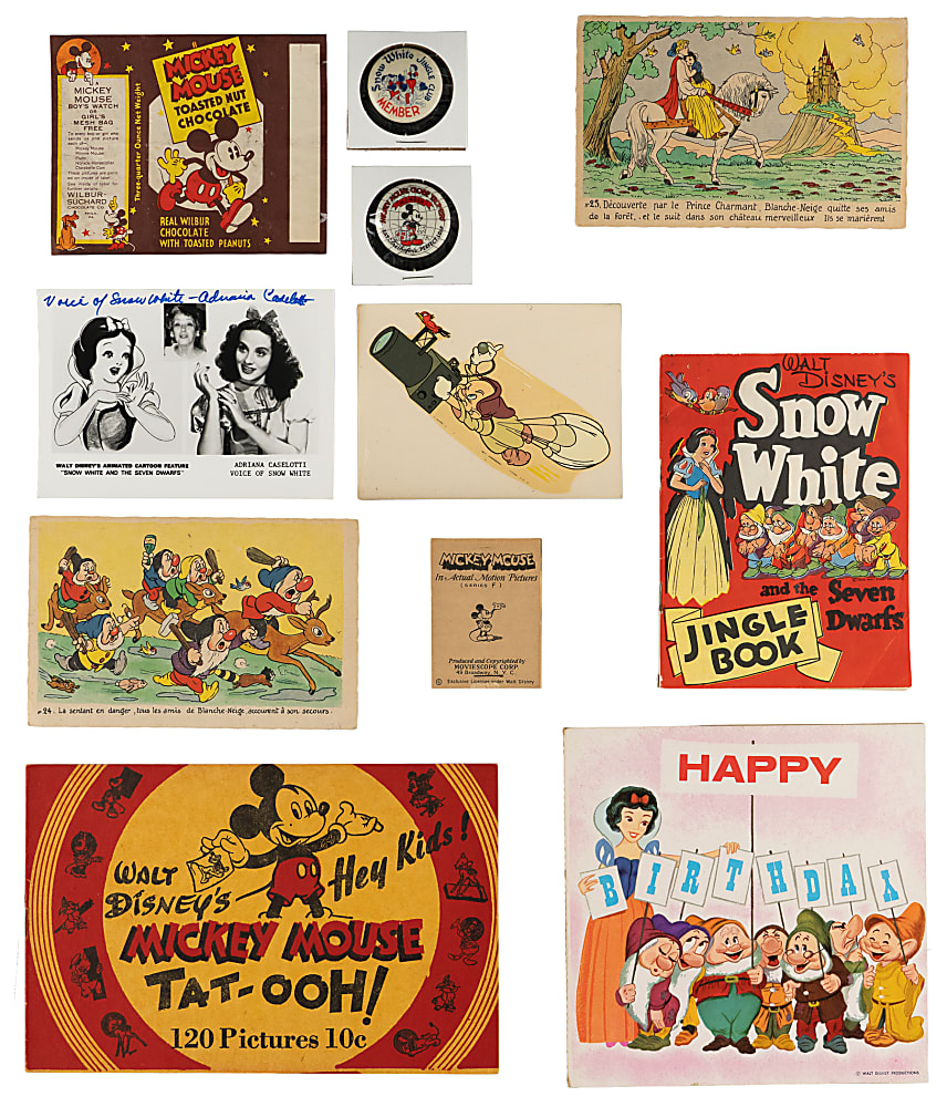 1930s-1960s Mickey Mouse & Snow White Collection (70+) with Postcards, Premiums & Ephemera