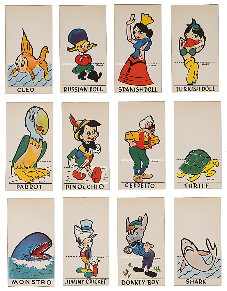 1939 D64 Pinocchio Circus Bread Complete Set (60) Plus Scarce Original Album