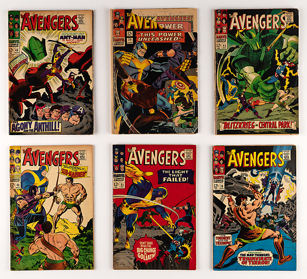 1966-1968 Marvel The Avengers Comic Books (24) Different Issues with Annuals #1 & #2