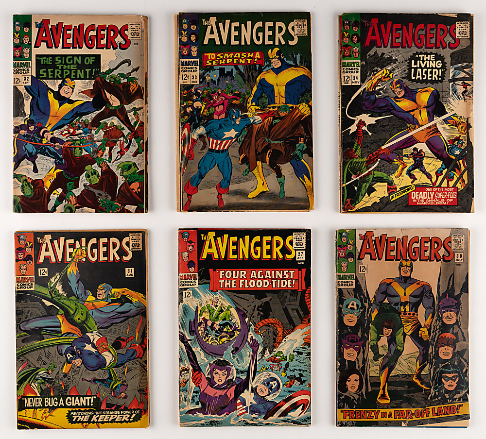 1966-1968 Marvel The Avengers Comic Books (24) Different Issues with Annuals #1 & #2