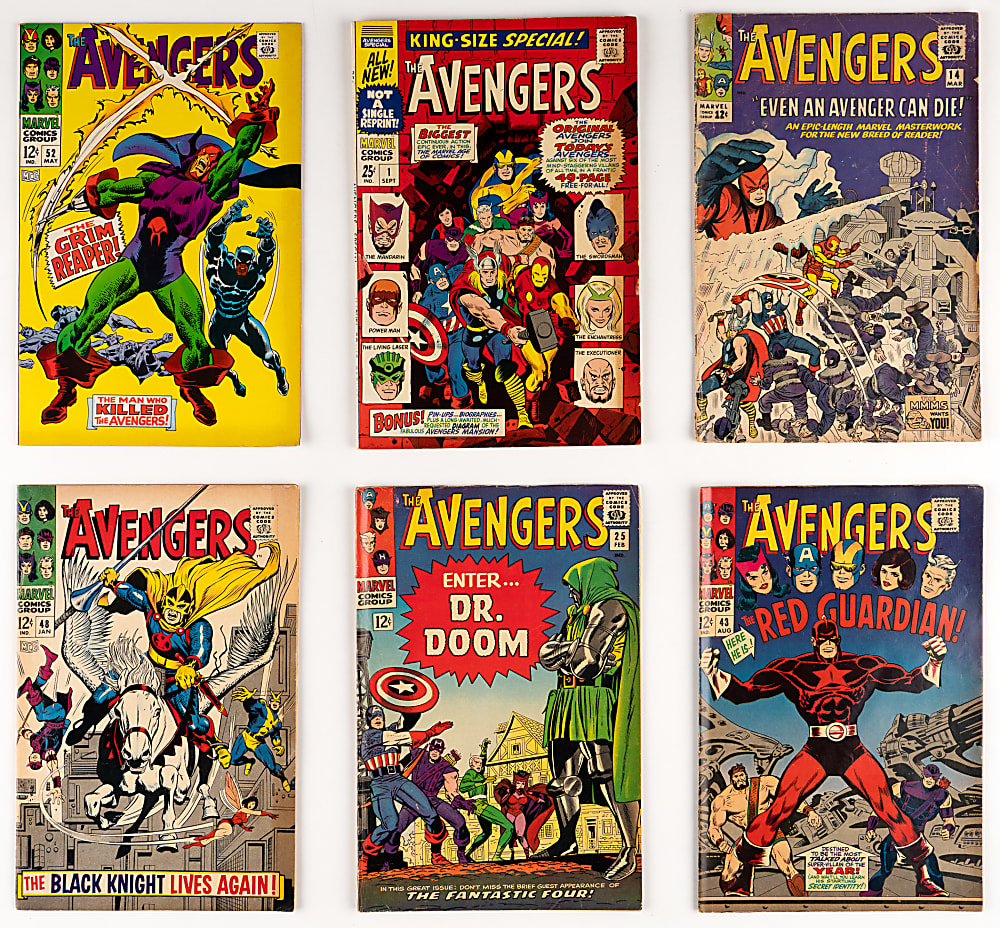 1965-1968 Marvel The Avengers #14-#52 Near-Complete Run (35/39) with #43 First Red Guardian & #48 First Black Knight