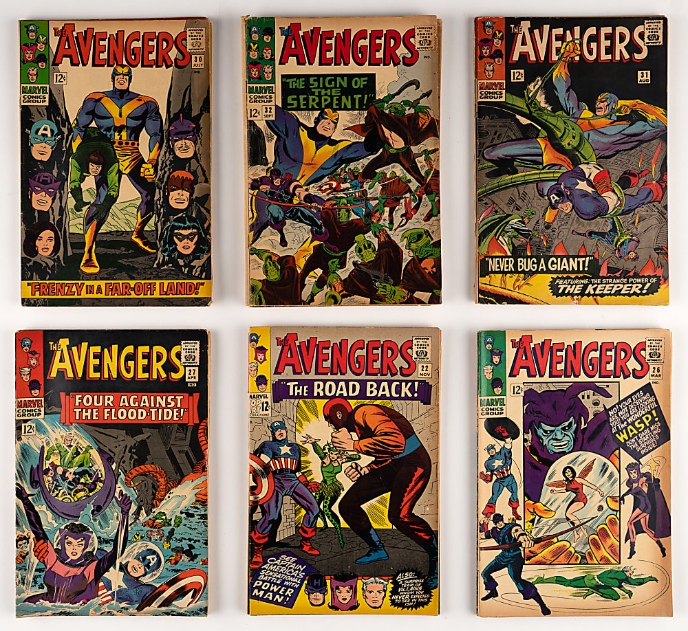 1965-1968 Marvel The Avengers #14-#52 Near-Complete Run (35/39) with #43 First Red Guardian & #48 First Black Knight