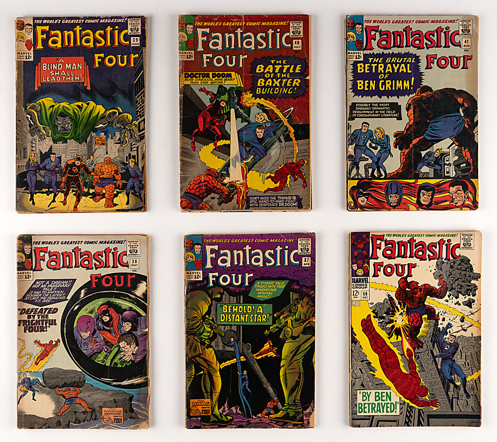 1965-1968 Marvel Fantastic Four Comics (27) with #67 First Him/Warlock