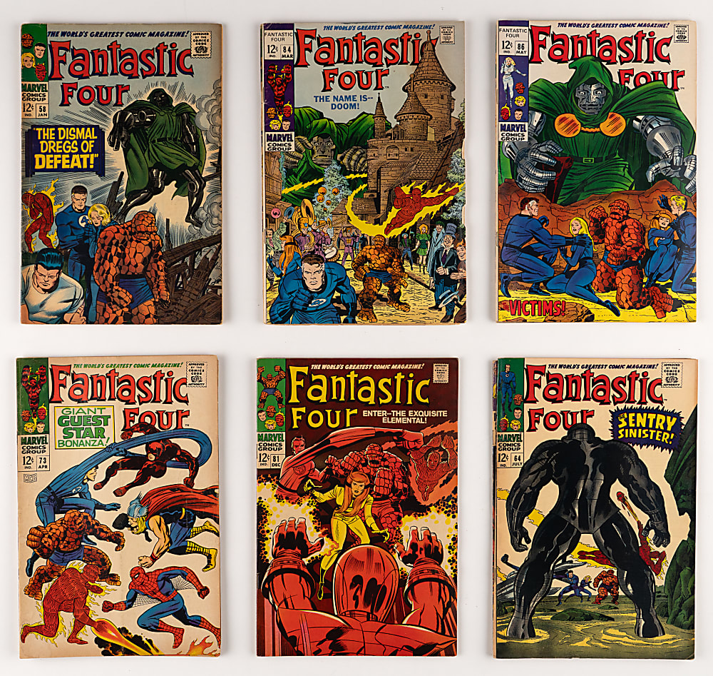 1966-1969 Marvel Fantastic Four Comics (24) Different Silver Age Issues