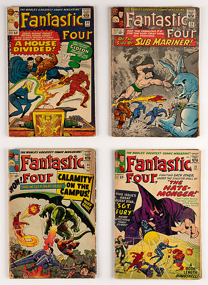 1962-1965 Marvel Fantastic Four Early Issues (10) with #7 First Kurrgo