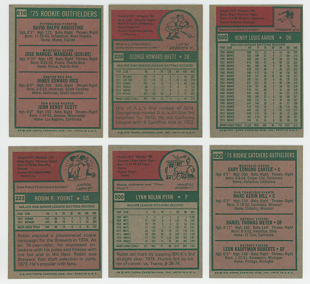 1975 Topps Complete Set (660)