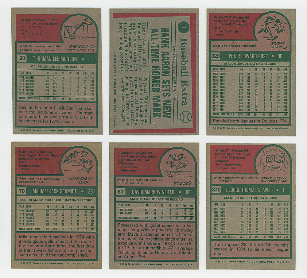 1975 Topps Complete Set (660)
