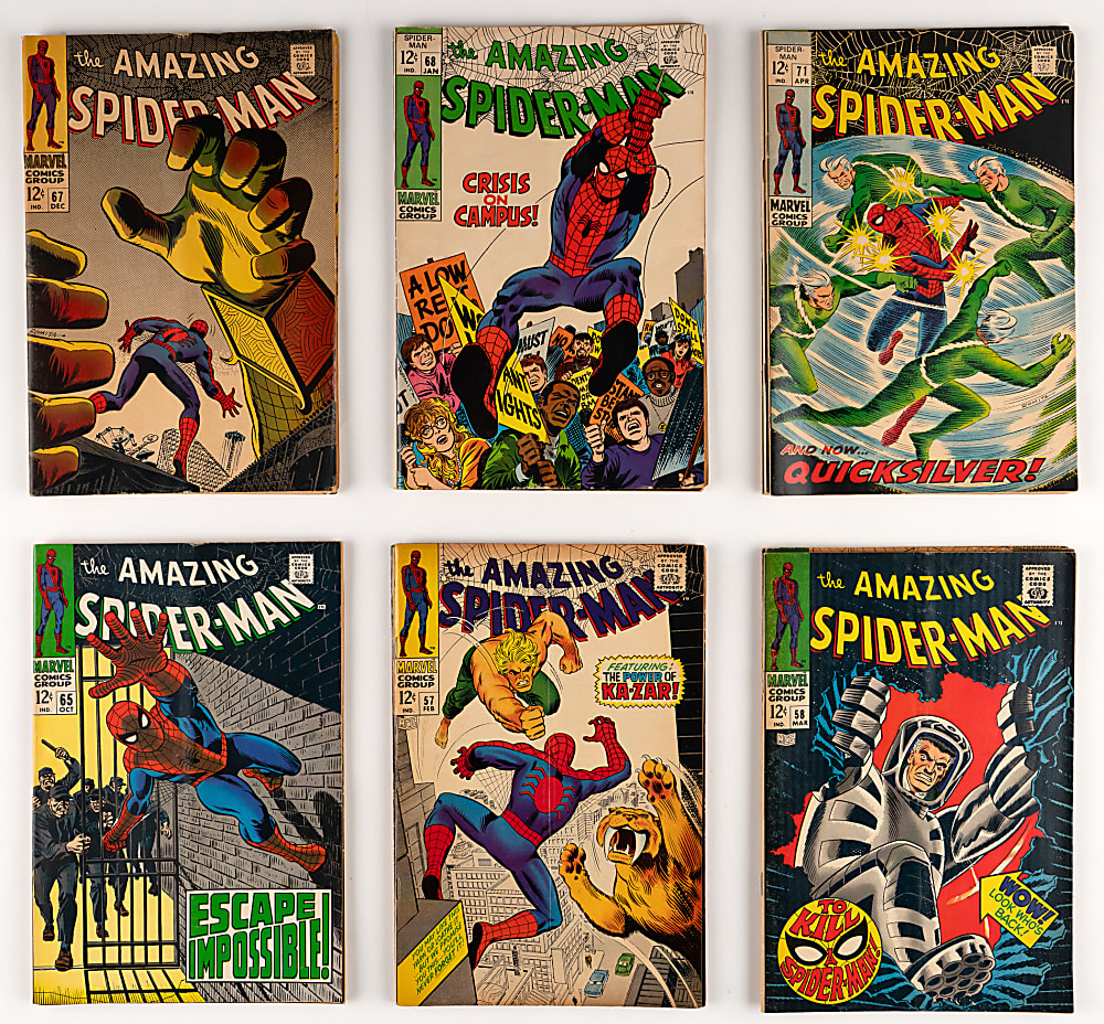 1967-1969 Marvel Amazing Spider-Man Issues #48-72 Partial Run (18/25)