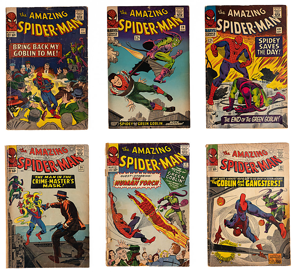 1964-1966 Marvel Amazing Spider-Man Early Issues (6) - All Green Goblin Covers with #17 Second Appearance