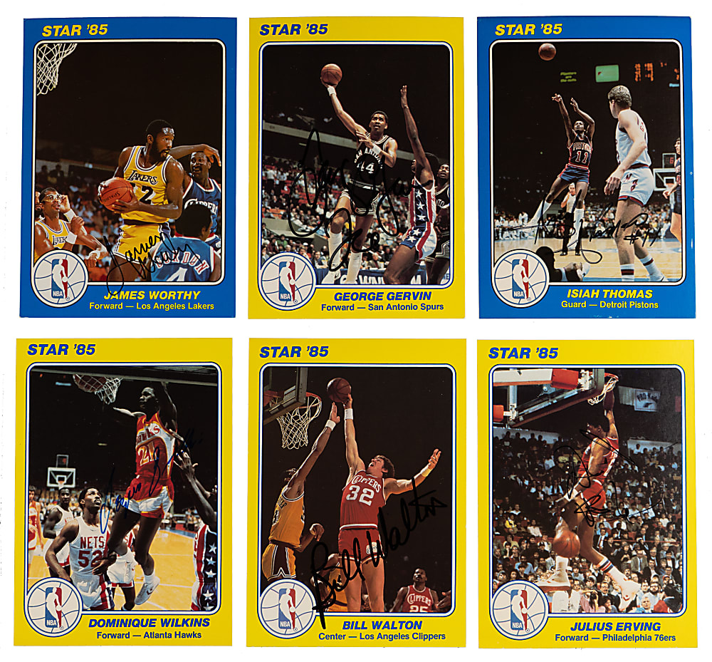 1984-1985 Star Basketball Court Kings Near Complete Set (45/50) with (38) Signed Examples