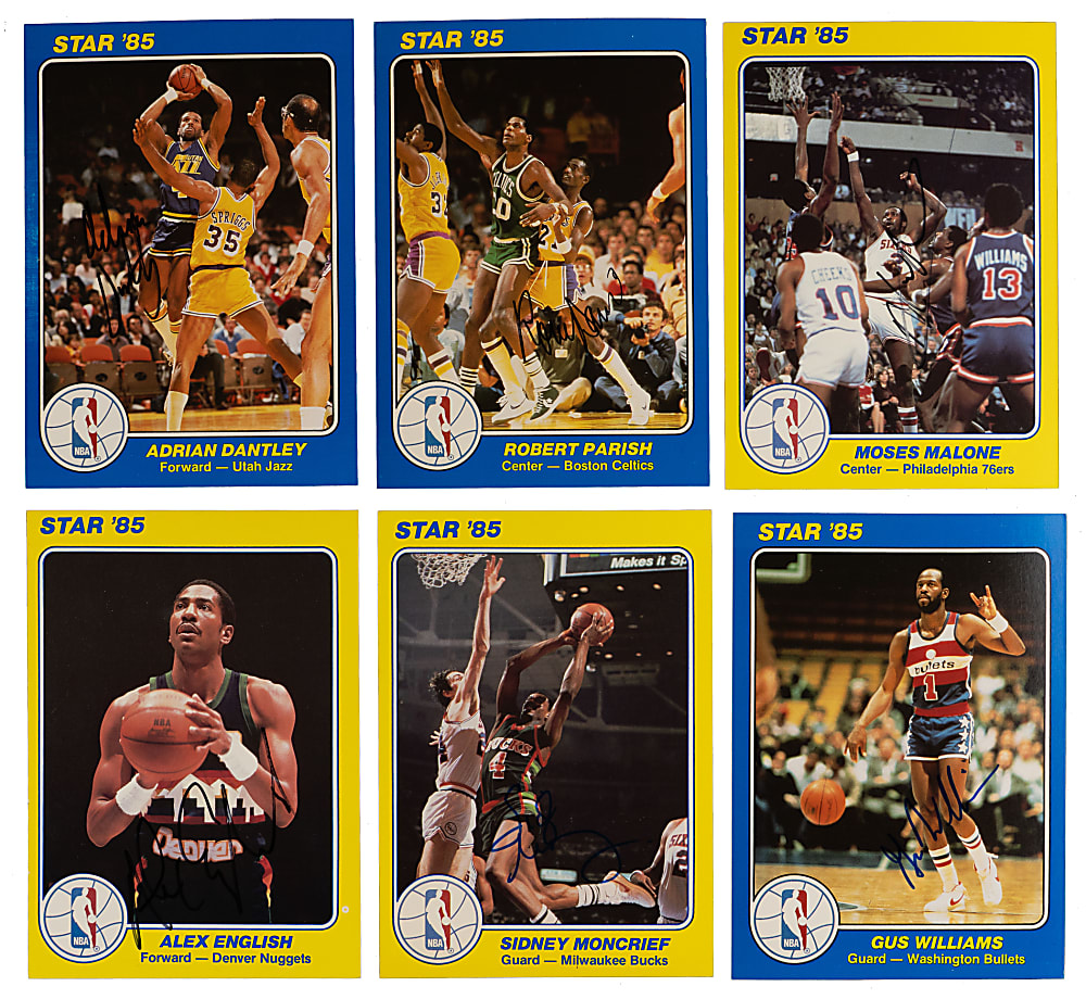 1984-1985 Star Basketball Court Kings Near Complete Set (45/50) with (38) Signed Examples