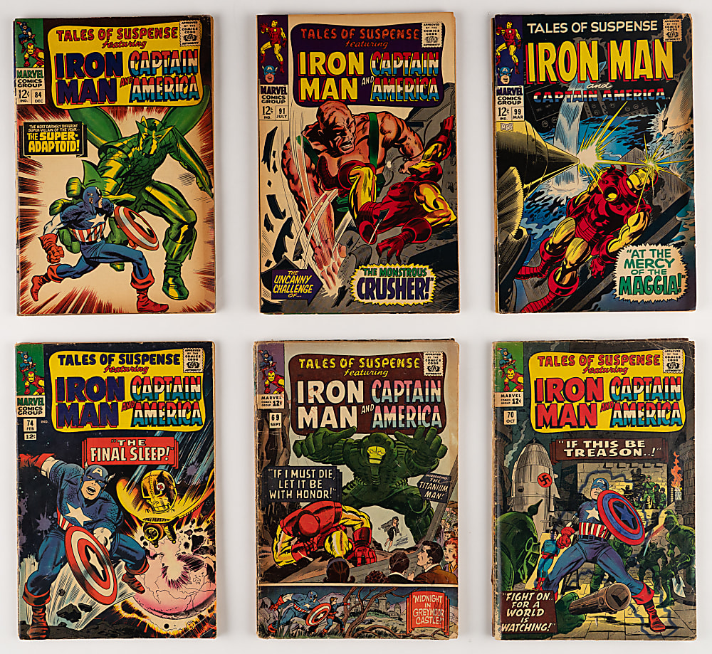 1964-1968 Marvel Tales of Suspense Iron Man/Captain America Double Feature Near-Complete Run (36/42)