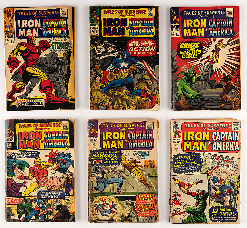 1964-1968 Marvel Tales of Suspense Iron Man/Captain America Double Feature Near-Complete Run (36/42)