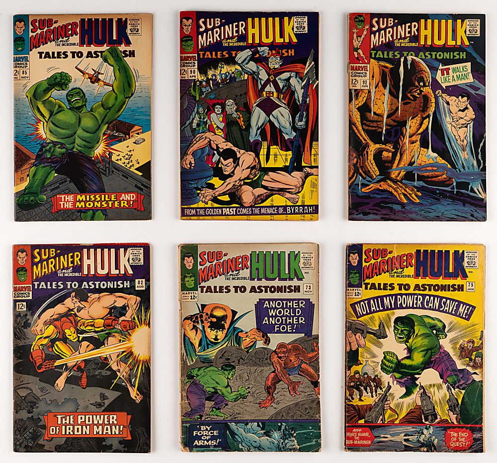 1964-1968 Marvel Tales to Astonish Hulk/Sub-Mariner Double Feature Near-Complete Run (26/32) with #93 Silver Surfer First Crossover